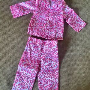 Pink Leopard Print American Doll pijamas